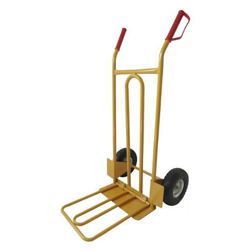 Verdelook Carrello portacasse e sacchi pedana ribaltabile Giallo portata max 250 Kg 80 12