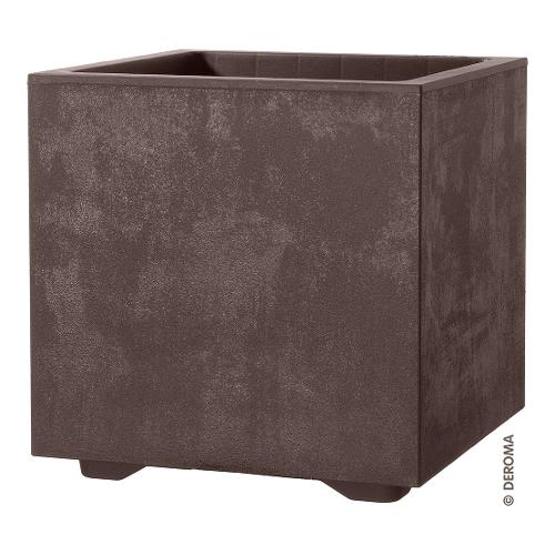 Deroma Vaso piante con riserva acqua Cubo MILLENNIUM brownstone (25x25x25 cm) 9H82ZSZ216