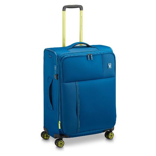 Roncato Trolley morbido espandibile tg. M (82Lt) 4 ruote (44x26x44cm) MOVE blu laguna 41535253