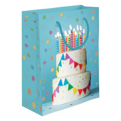 Marpimar Shopper regalo (31,5x12x45 cm) Torta Azzurro multicolore PLE25