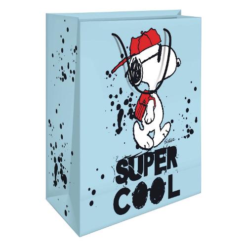 Marpimar Shopper regalo (31,5x12x45 cm) Super Cool SNOOPY Azzurro PESD05