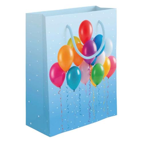 Marpimar Shopper regalo (18,5x10x23 cm) Palloncini Azzurro multicolore PLE36