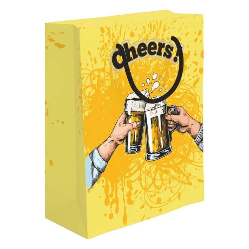 Marpimar Shopper regalo (18,5x10x23 cm) Birra Giallo PLE78