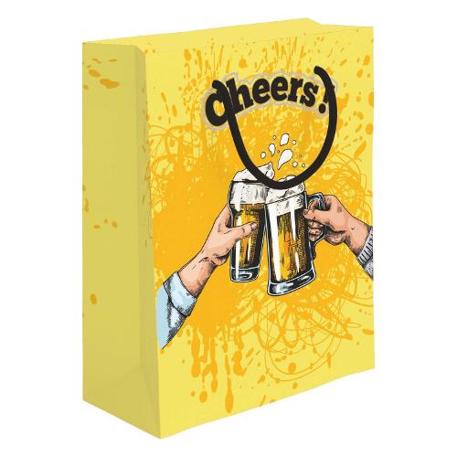 Marpimar Shopper regalo (31,5x12x45 cm) Birra Giallo PLE76
