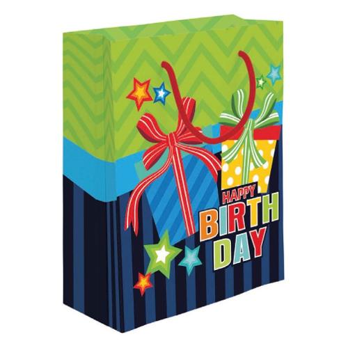 Marpimar Shopper regalo (18,5x10x23 cm) Happy Birthday Multicolor PLE33