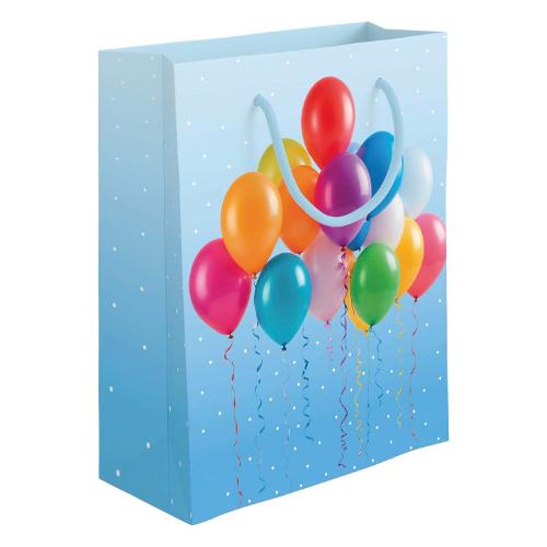 Marpimar Shopper regalo (31,5x12x45 cm) Palloncini Azzurro multicolore PLE34