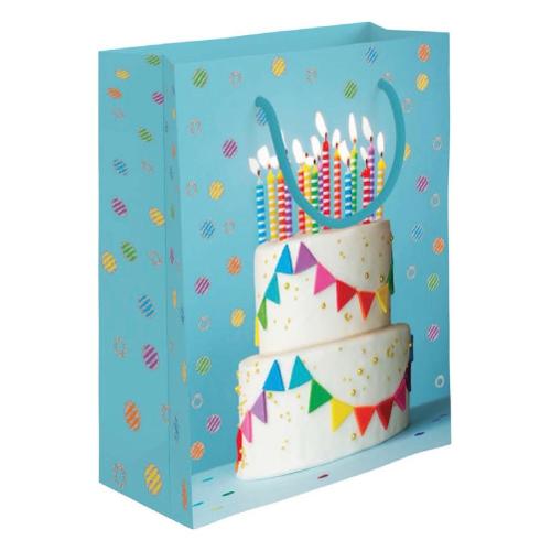 Marpimar Shopper regalo (18,5x10x23 cm) Torta Azzurro multicolore PLE27