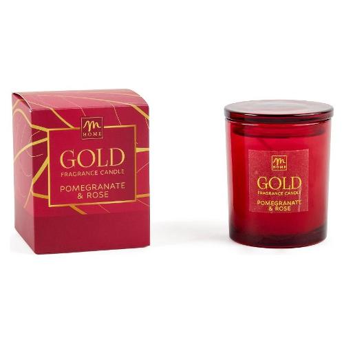 Mercury Candela profumata Pomegranate & Rose (7,4x9cm) Cofanetto vetro GOLD Rosso 29761