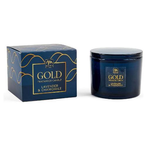 Mercury Candela profumata Lavender & Chamomile (10,4x11,5cm) Cofanetto vetro GOLD Blu 29594