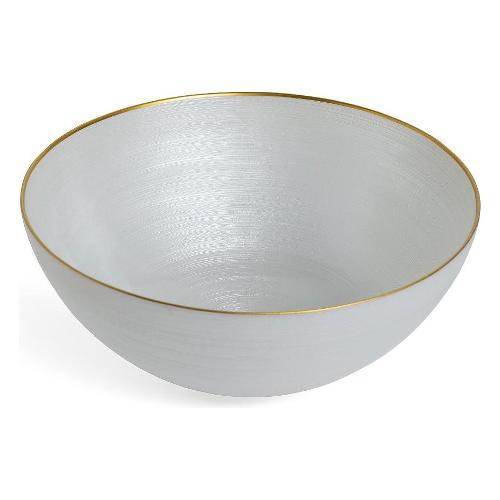 Mercury Coppa Vetro (28cm) CHRISTMAS Bianco filo oro 81257