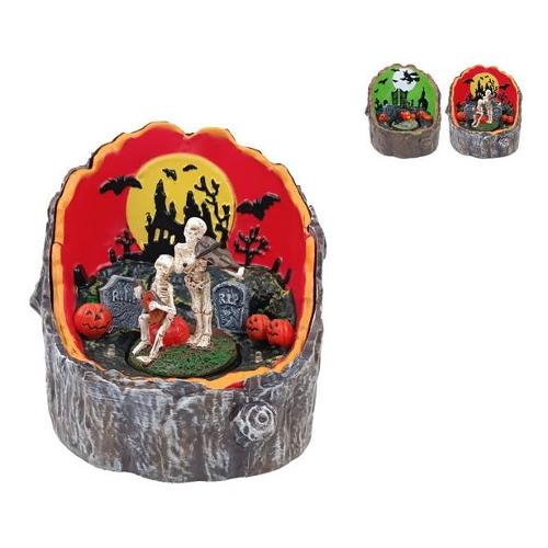 Due Esse Christmas Scenario  musica e movimento 15 cm Decorazione Halloween Assortito XHW24001361