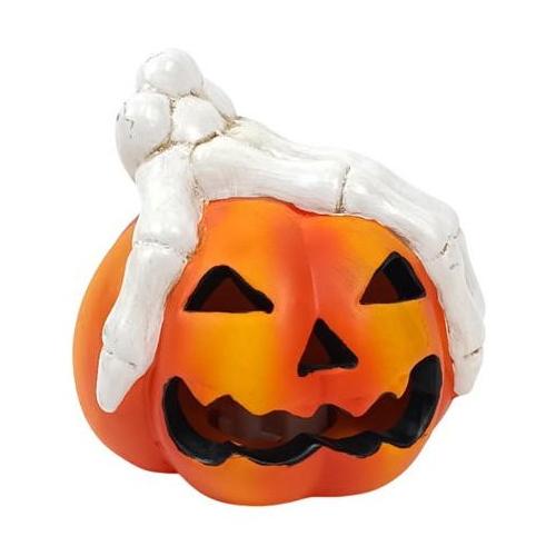 Due Esse Christmas Zucca con mano e luce 11cm Decorazione Halloween XHW24004381