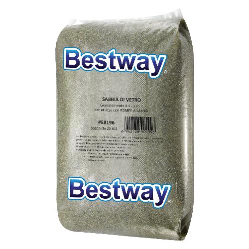 Bestway Sabbia quarzifera vetro granulare sacco 25 kg 58196