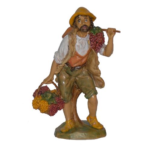 Euromarchi Statua Pastore con Uva (20 cm) 04720