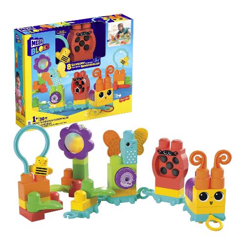 Mega Bloks Bruco Muovi e Suona con 30 blocchi costruzione 12-36m Mega Blocks HKN44