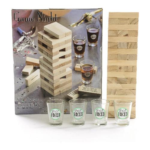 Mercury Set liquore 4 pz Torre legno GIOCO DRINK 08769