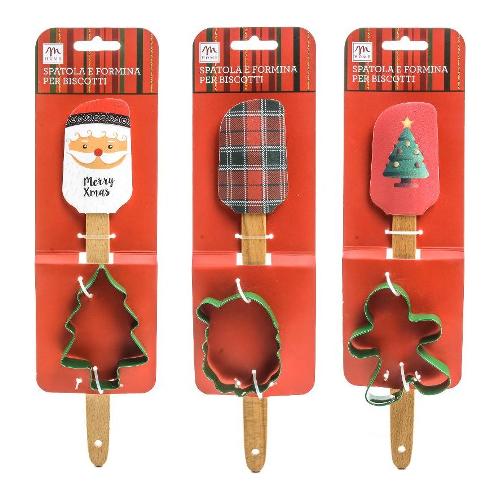 Mercury Spatola cucina con forma biscotto Silicone (28x5cm) CHRISTMAS Assortito 56726