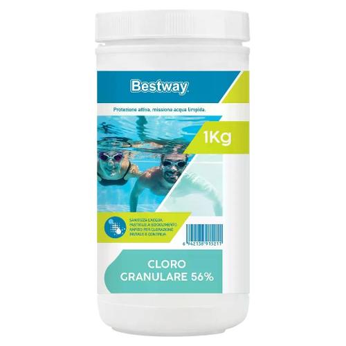 Bestway Cloro Granulare 56% piscine flacone 1 kg 59004 6