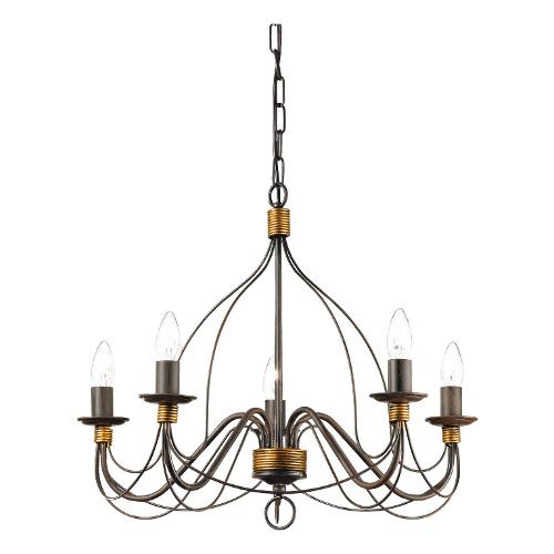 Ideal Lux Lampadario CORTE sp5 Ruggine (65cm) 057187 5 luci - E14 - Max 200W
