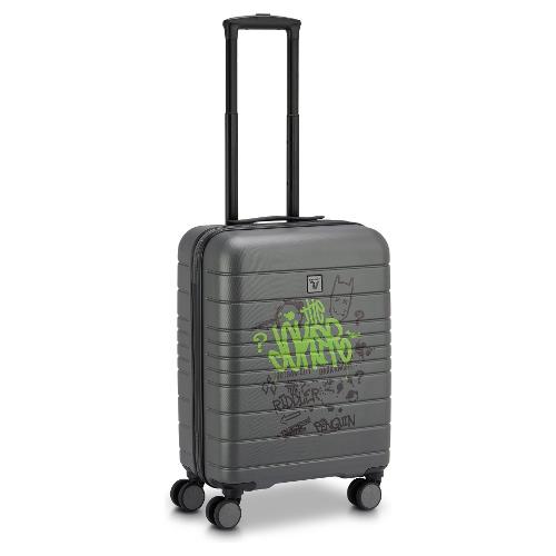 Roncato Trolley cabina rigido 4 ruote (40x20x55 cm) JOKER grafite e verde 44201307