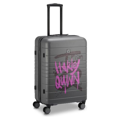 Roncato Trolley rigido 4 ruote (44x27x67 cm) HARLEY QUINN grafite e rosa 44201229
