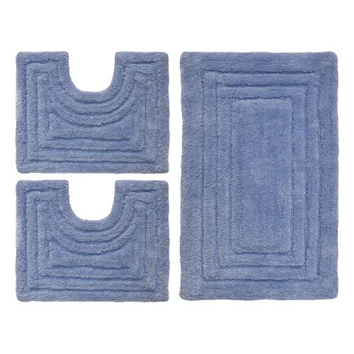 Quarzo Bianco Set tappeti bagno RODI Celeste 18512