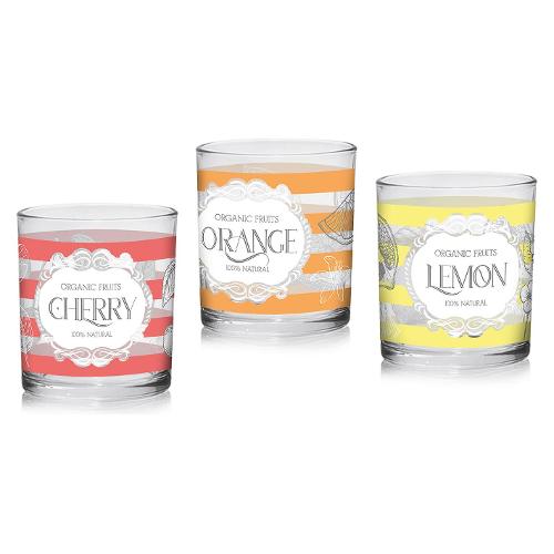 Cerve Set bicchieri Acqua 3 pz (220ml) Linda SEASON Colori assortiti