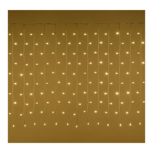 Lotti Tenda luminosa Natale 1000 luci - LED (10 + 4 mt) 8 Giochi di luce XMAS KING IP44 Bianco 66816