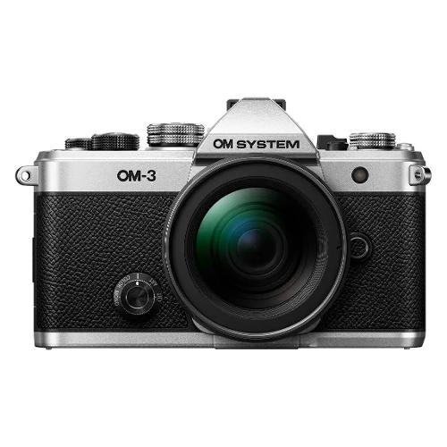 Om System Fotocamera mirrorless 20,4Mpx Micro Four Thirds OM 3 Kit 12 45mm f4.0 Pro Silver V210051SW000