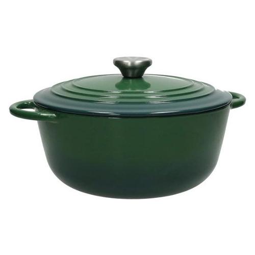 Brandani Casseruola con coperchio ghisa (24x18cm) Verde 52711