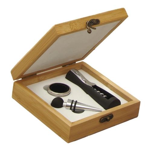 Brandani Set sommelier 3 pz cofanetto bamboo Naturale 52918