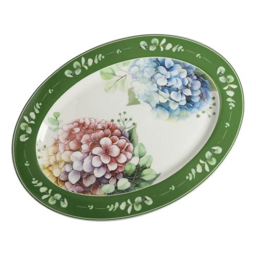 Brandani Piatto portata Porcellana (36x26cm) ovale FLORA Multicolor 51187