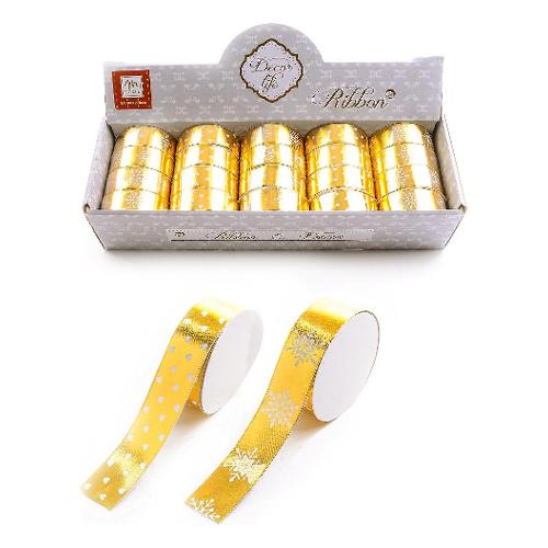 Mercury Nastro decorativo CHRISTMAS tessuto oro Assortito (270x2,5 cm) 77561