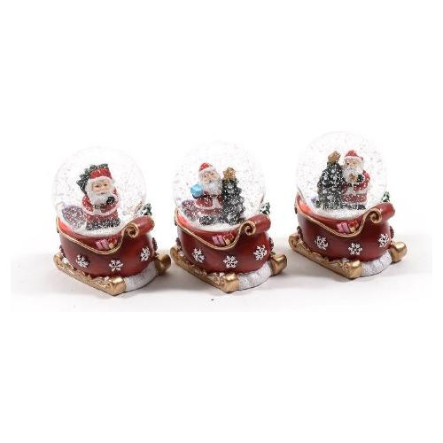 Mercury Palla neve con slitta Babbo Natale CHRISTMAS colore assortito (5x4,5x6,5 cm) 67484