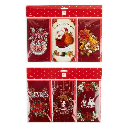 Mercury Set biglietti natalizi 3D 3 pz Assortito 87549