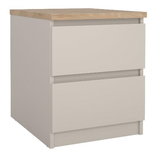 Tvilum NAIA Comodino 2 Cassetti Cashmere Mobile KIT (40,4x40x49,5cm)
