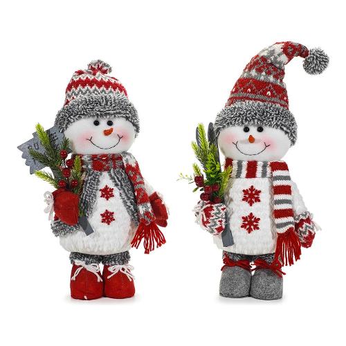 General Trade Pupazzo di neve in piedi bianco e rosso colore assortito (60 cm) 421060