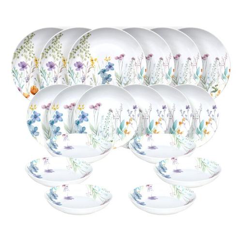 Tognana Servizio piatti Porcellana 18 pz FLORENNE Bianco fiorato MC070186139