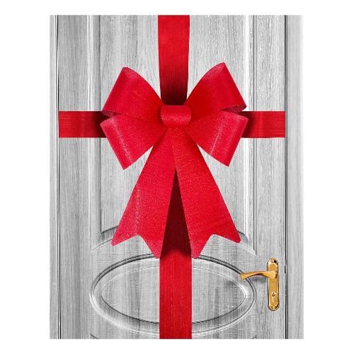 Due Esse Christmas Fiocco decorativo 1 pz per porta ingresso Rosso (46x57 cm) XNA24068421
