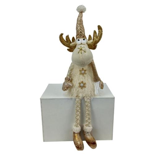 Due Esse Christmas Renna seduta  con luce oro (53 cm) XNA24056741