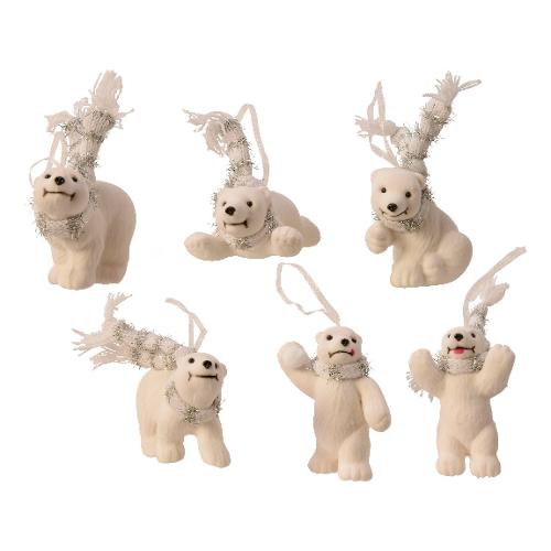 Kaemingk Orsetto con sciarpa bianco colore assortito (10 cm) 520797