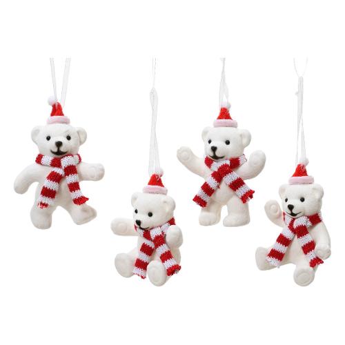 Kaemingk Orsetto con sciarpa bianco rossa colore assortito (9,5 cm) 520901