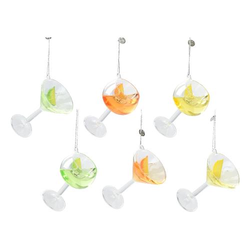 Kaemingk Decoro Pendaglio bicchiere cocktail vetro Assortito (6,6x10 cm) 123517