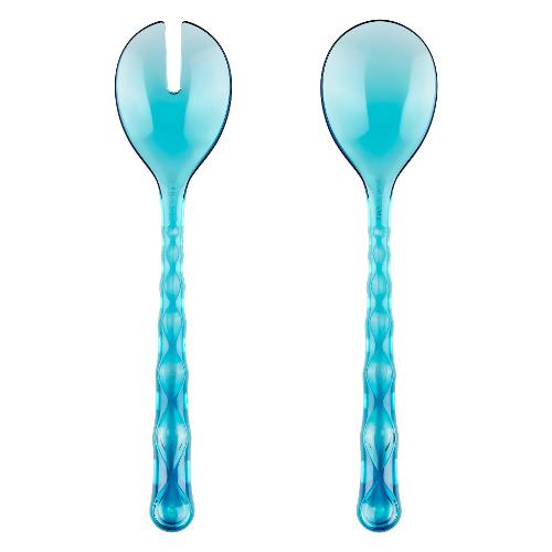 Guzzini Set posate insalata 2 pz Bio plastica (27,5x6,3cm) VANITY Blu Trasparente 12960081