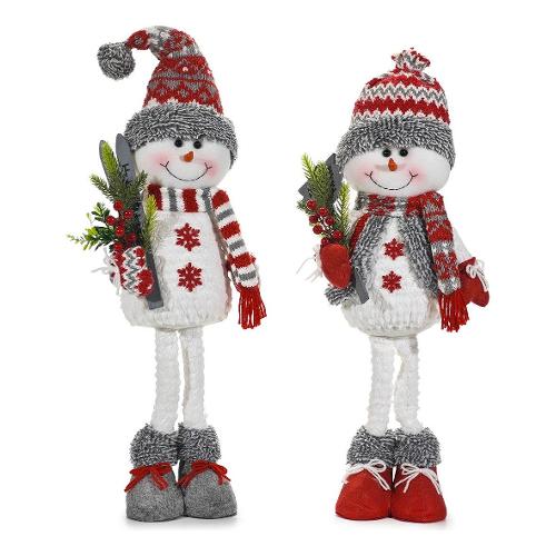 General Trade Pupazzo di neve in piedi bianco e rosso colore assortito (65 cm) 421061