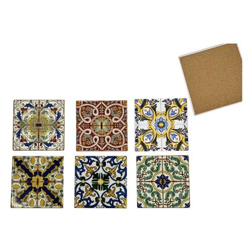General Trade Sottobicchiere Maioliche Colore Assortito (10,5x10,5 cm) 581923A
