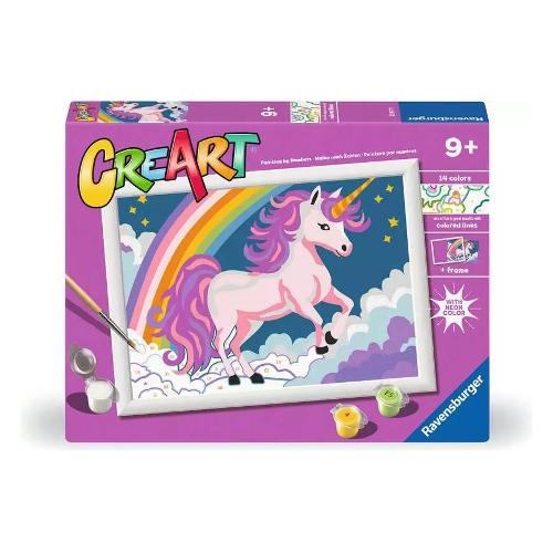 Ravensburger Set per dipingere Unicorno Rosa Neon CREART 23977