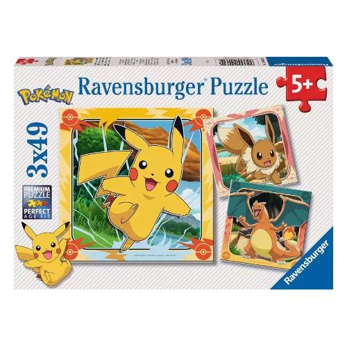 Ravensburger Puzzle 3x49 pz 5a+ (18x18cm) POKÉMON 12004062