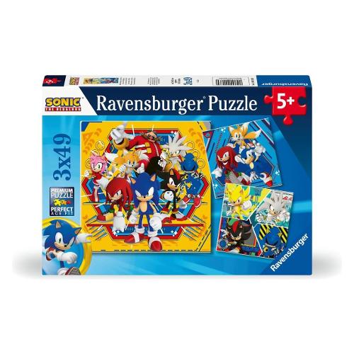 Ravensburger Puzzle 3x49 pz 5a+ (18x18cm) SONIC 12001133