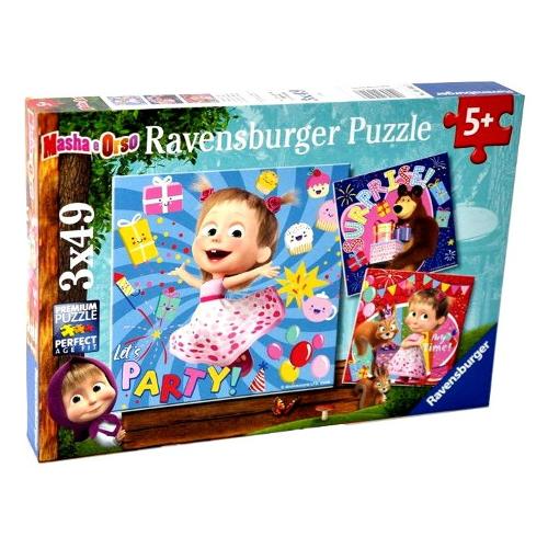 Ravensburger Puzzle 3x49 pz 5a+ (18x18cm) MASHA E ORSO 5692